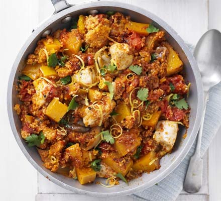 Squash, chicken & couscous one-pot