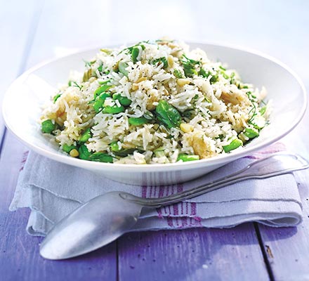 Broad bean pilau