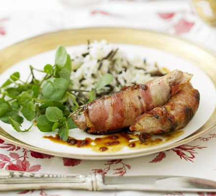 Pheasant breast à l’orange with dried apricots & prosciutto