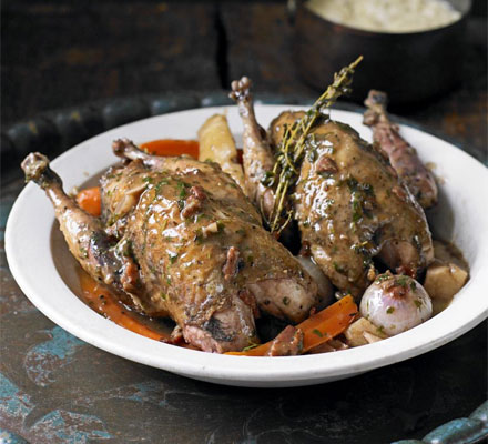 Pot-roasted pheasant