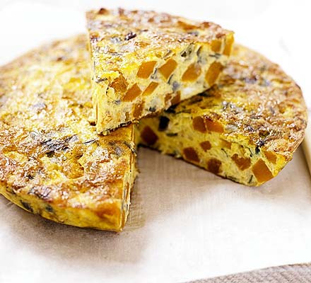 Squash, sage & gruyère frittata