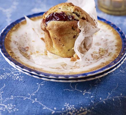 Cherry choc muffins