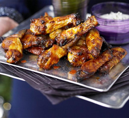 Baked buffalo chicken wings