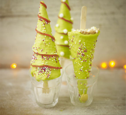 Christmas tree crispy pops