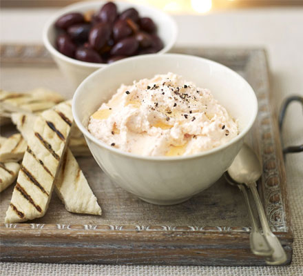 Smoked salmon taramasalata