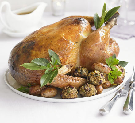 Saffron roast turkey