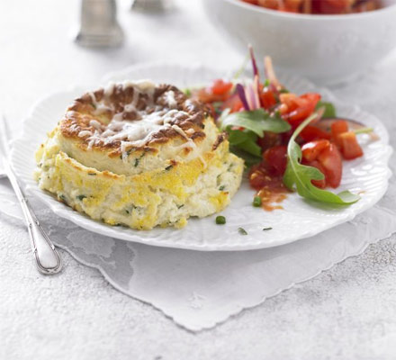 Twice-baked cheese soufflés