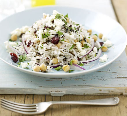 Wild rice & feta salad