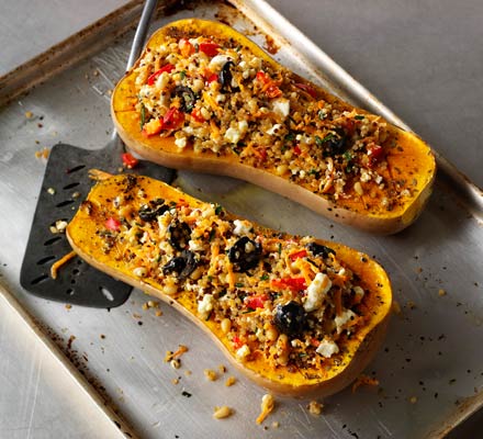 Stuffed butternut squash with quinoa