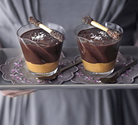 Salted caramel choc pots