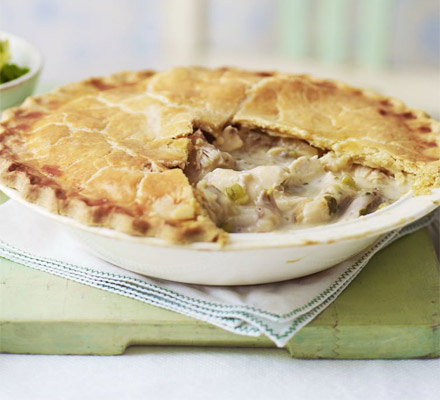 Lemony roast chicken pie