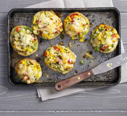 Stuffed jacket potatoes