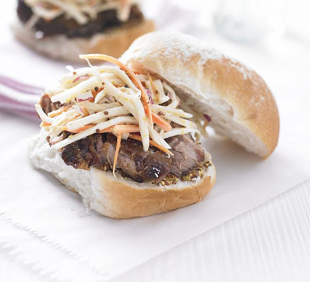 Pork & slaw sandwiches