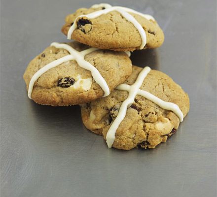 Hot cross cookies