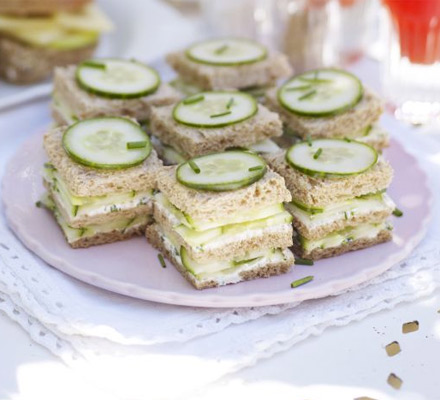 Cucumber & herb triple-deckers