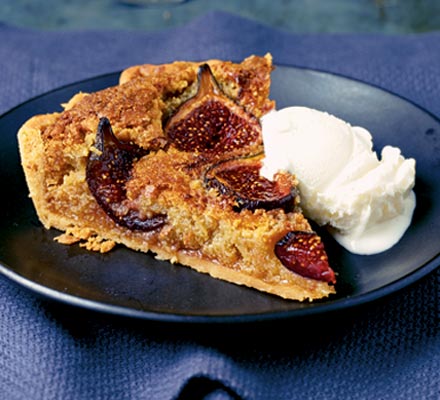 Honey roasted fig & almond tart