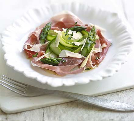 Shaved asparagus salad