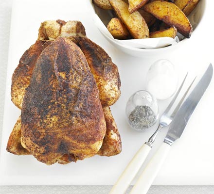 BBQ roast chicken & chunky chips