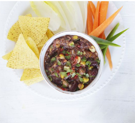 Spicy bean & corn dip