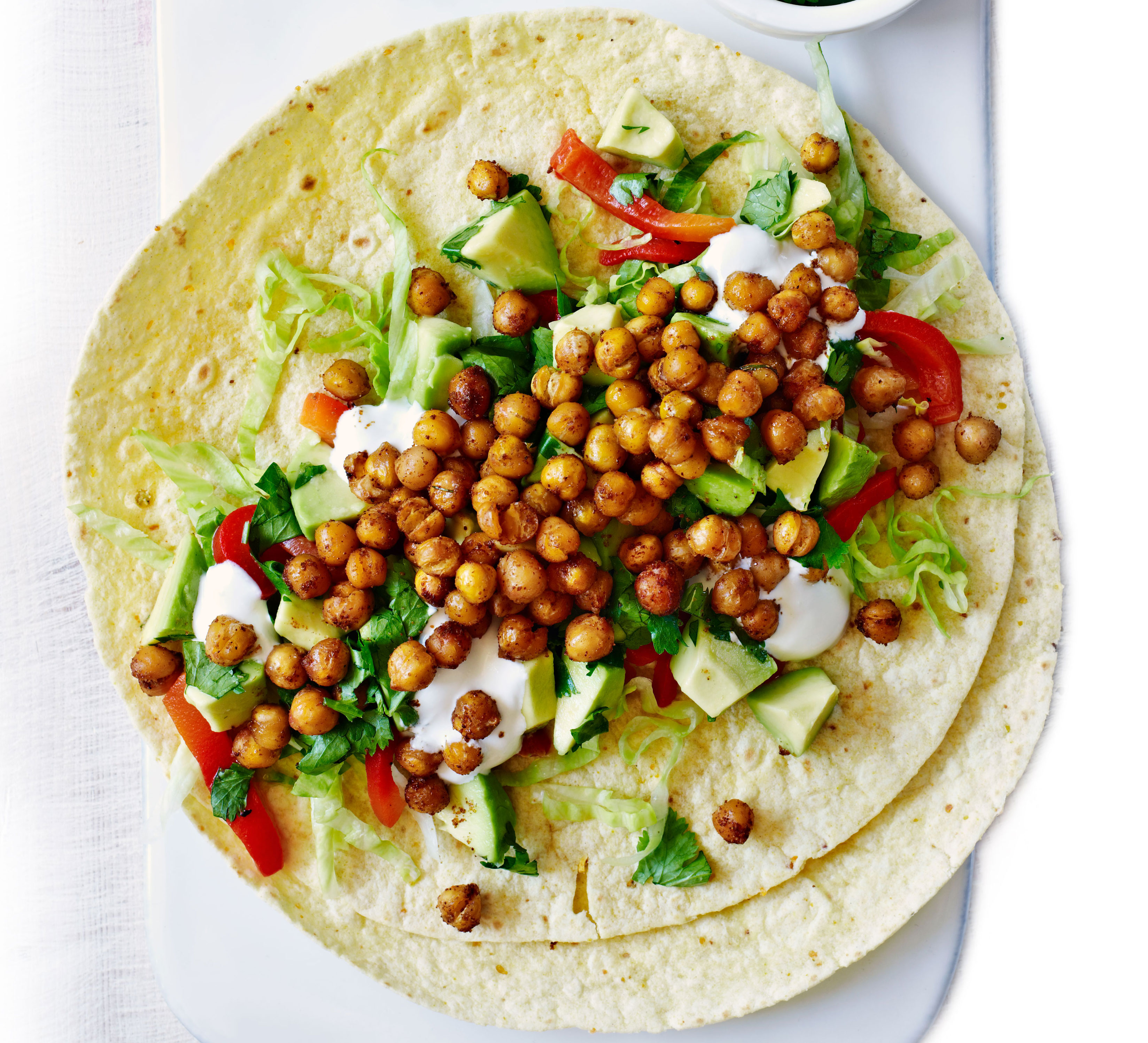 Roasted chickpea wraps