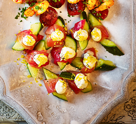 Salmon & cucumber twists