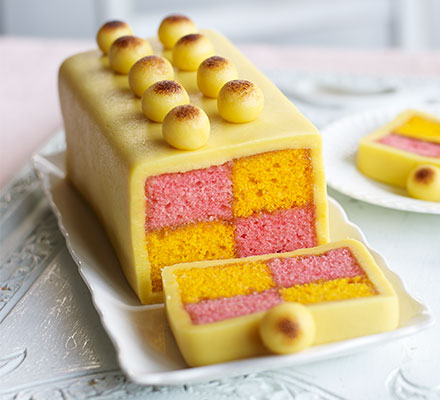 Simnel Battenberg cake