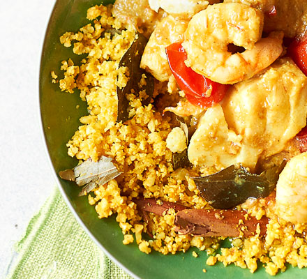 Spicy cauliflower pilau