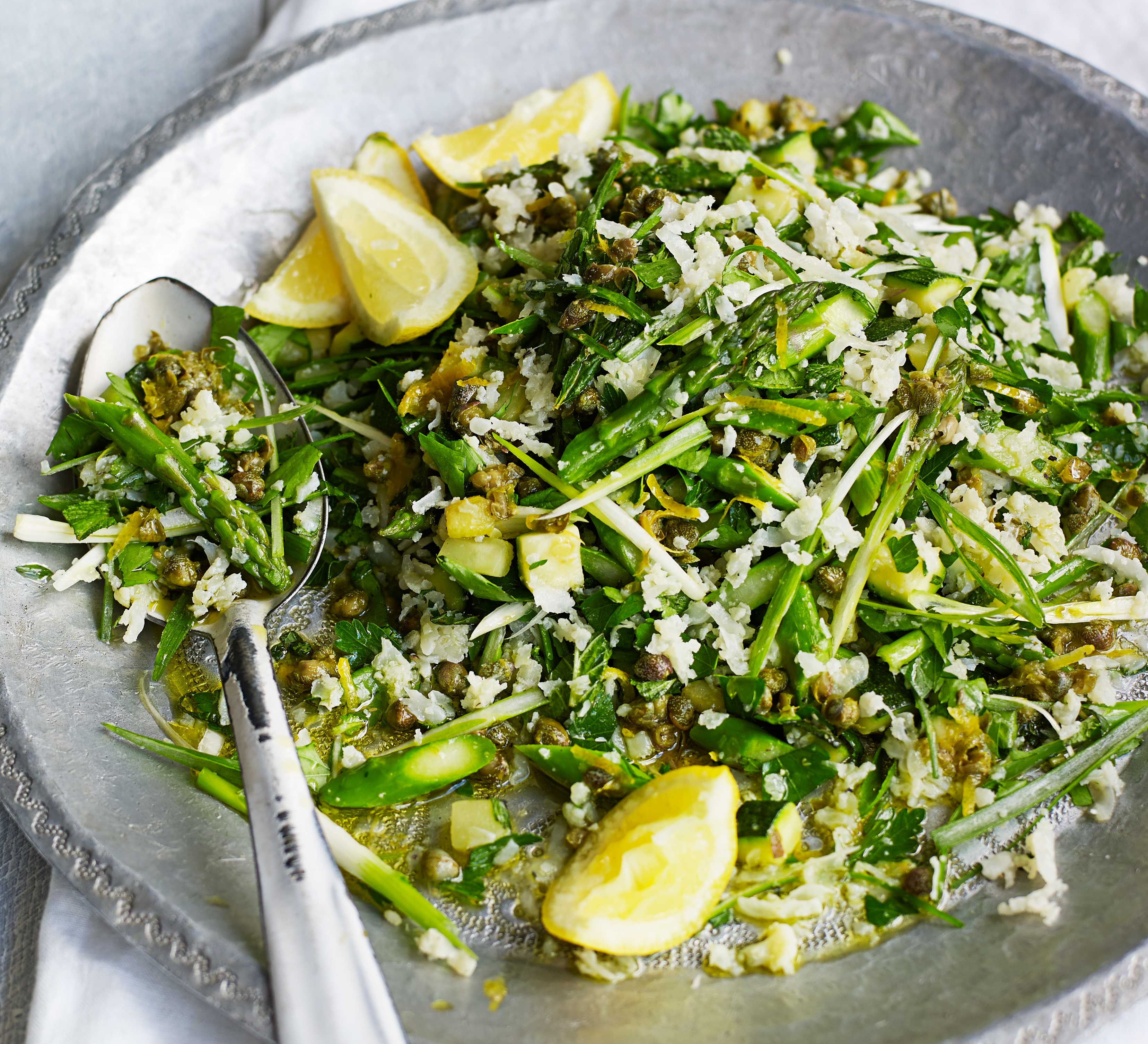 Spring vegetable & cauliflower tabbouleh