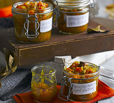 Spicy squash & apple chutney