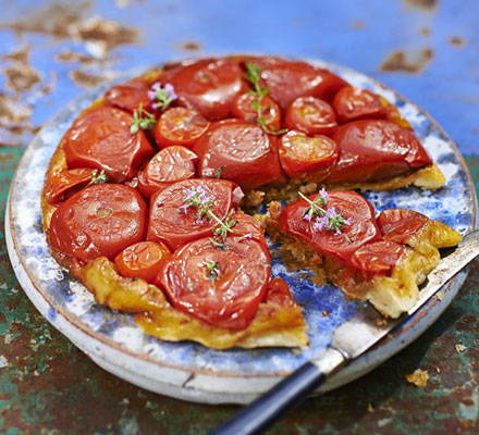 Slow-roast tomato tatin