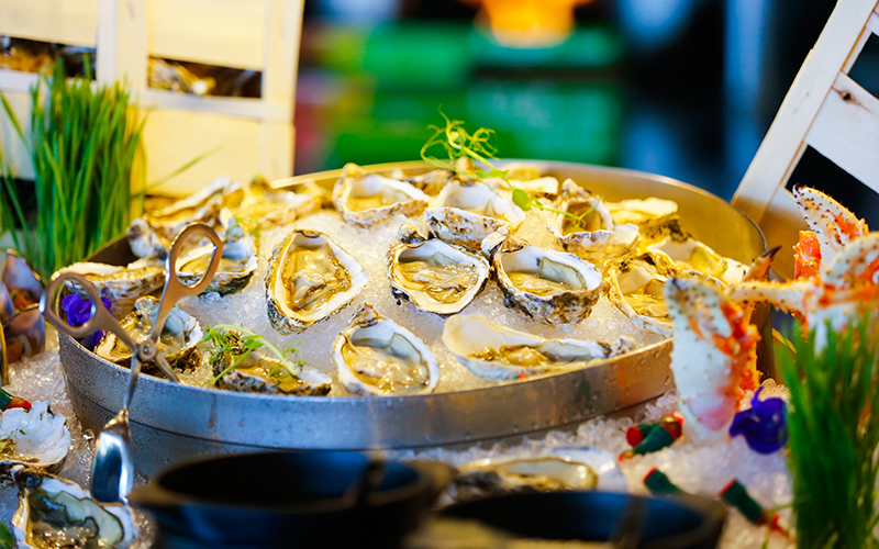 <p>Oysters at Friday brunch</p>